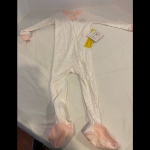 Burts bee baby one piece pajamas NWT
